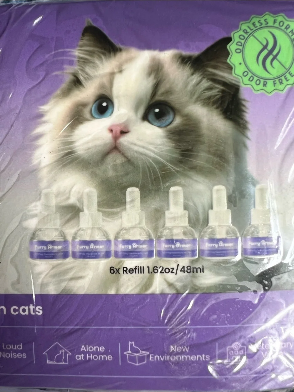 Furry Armor Enhanced Calming Kit for Cats - 6 refills